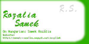 rozalia samek business card
